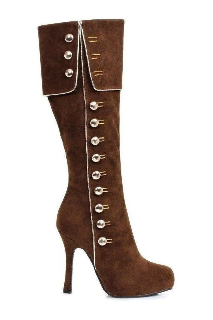 420-ELDA Costume Boot | Brown Faux Leather
