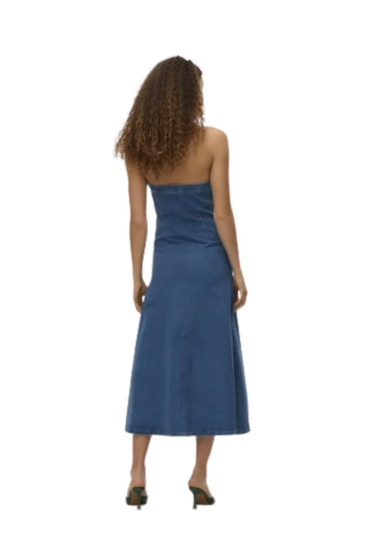 Ailey Bandeau Ankle Denim Dress