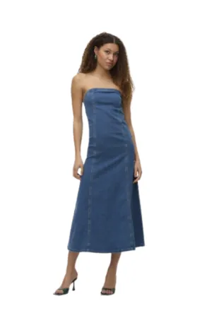 Ailey Bandeau Ankle Denim Dress