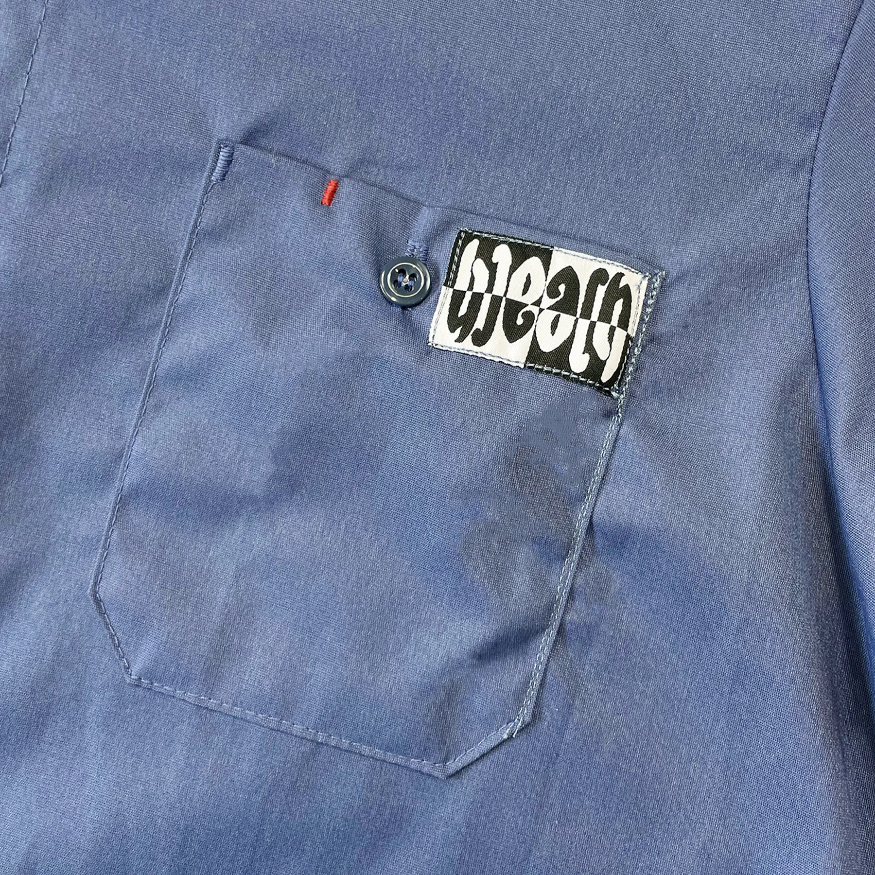 All Bad Button Up Work Shirt - Postal Blue