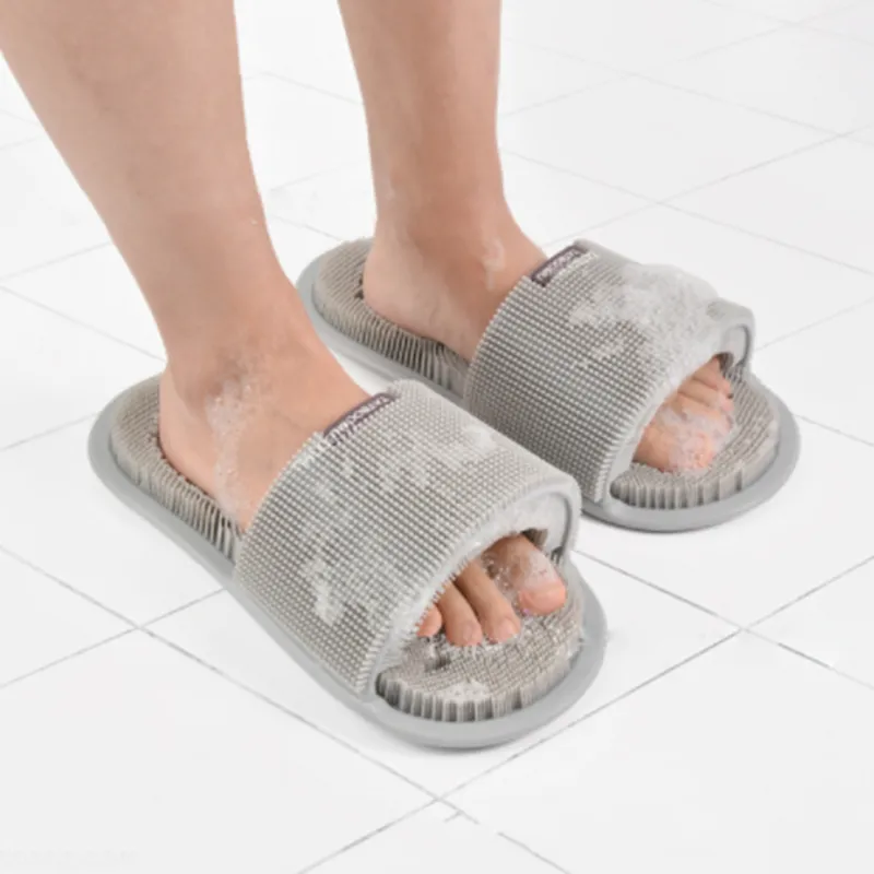 All-round Bristle Silicone Foot Wash Slippers To Clean The Soles Of The Feet