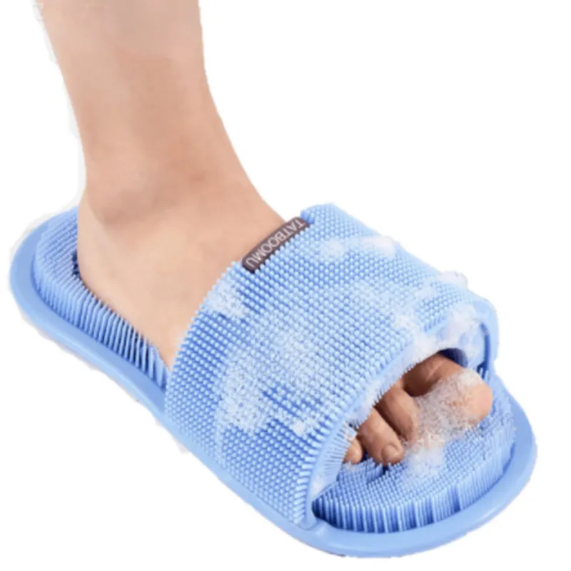 All-round Bristle Silicone Foot Wash Slippers To Clean The Soles Of The Feet
