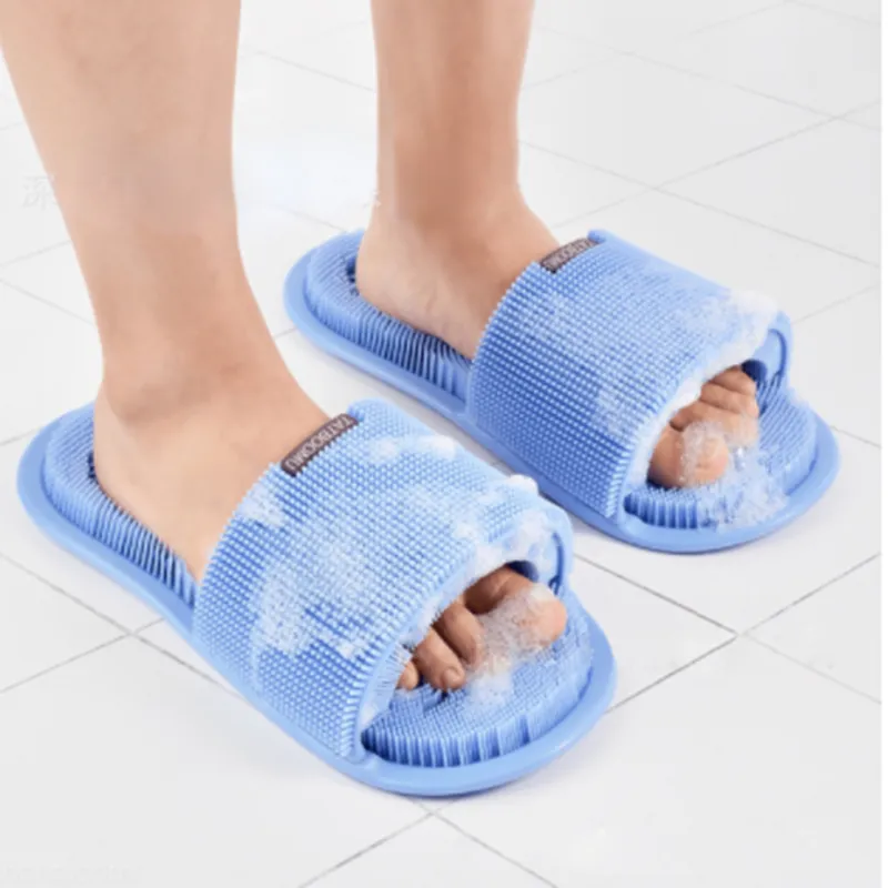 All-round Bristle Silicone Foot Wash Slippers To Clean The Soles Of The Feet