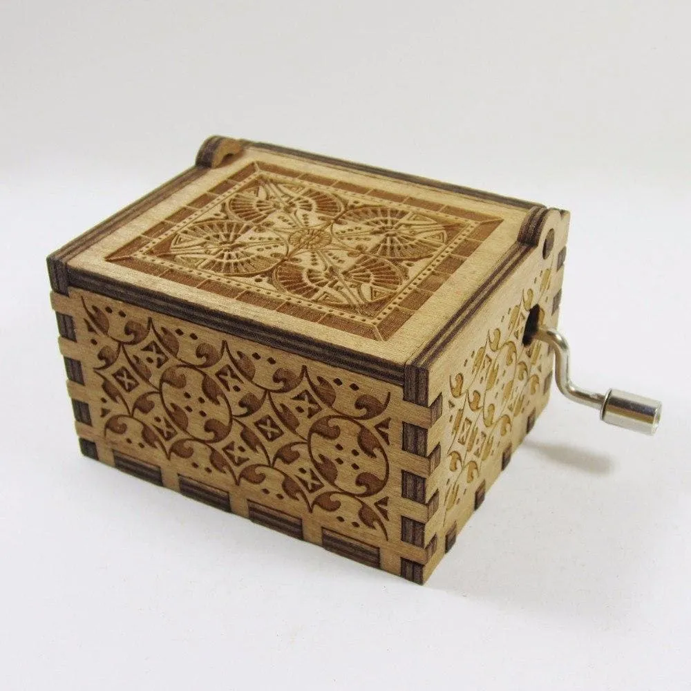 Antique Carved Wooden Music Box