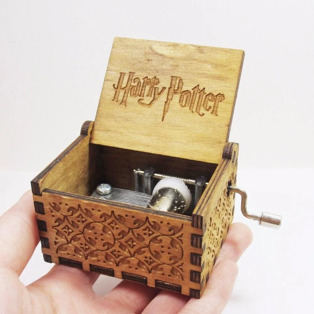 Antique Carved Wooden Music Box