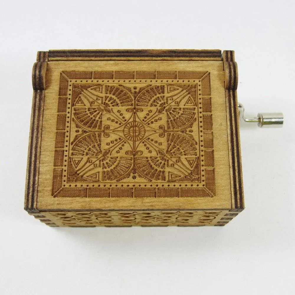 Antique Carved Wooden Music Box