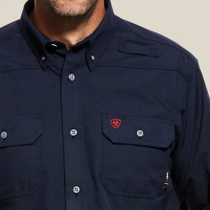 Ariat Men's Featherlight Flame Resist Work Shirt Navy - 10022899