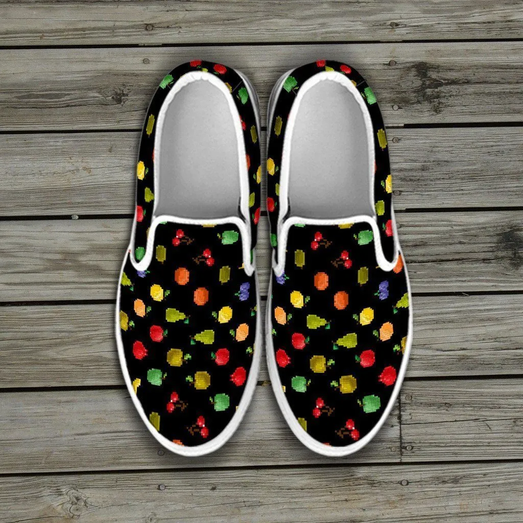 Bitmap Fruit Slip Ons