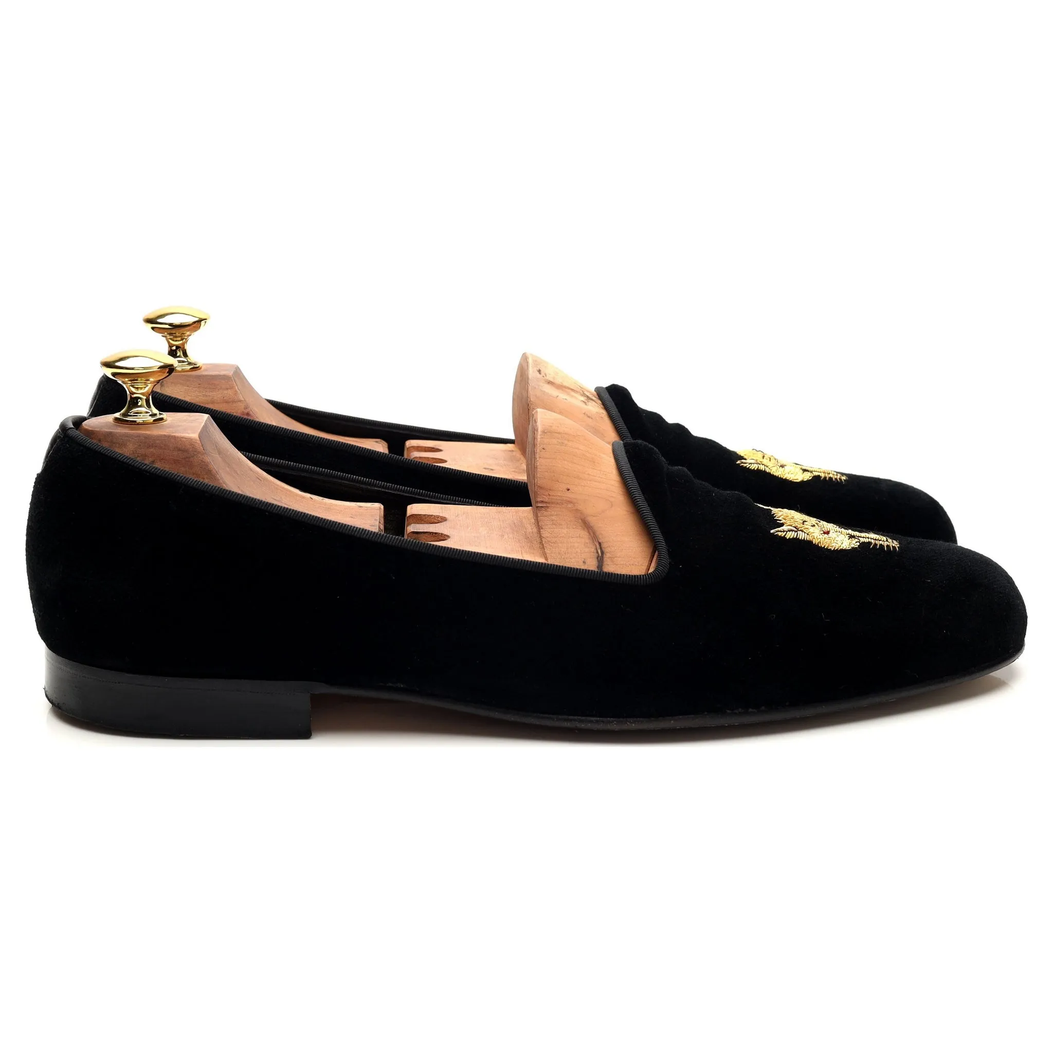 Black Velvet Slippers UK 10.5 E