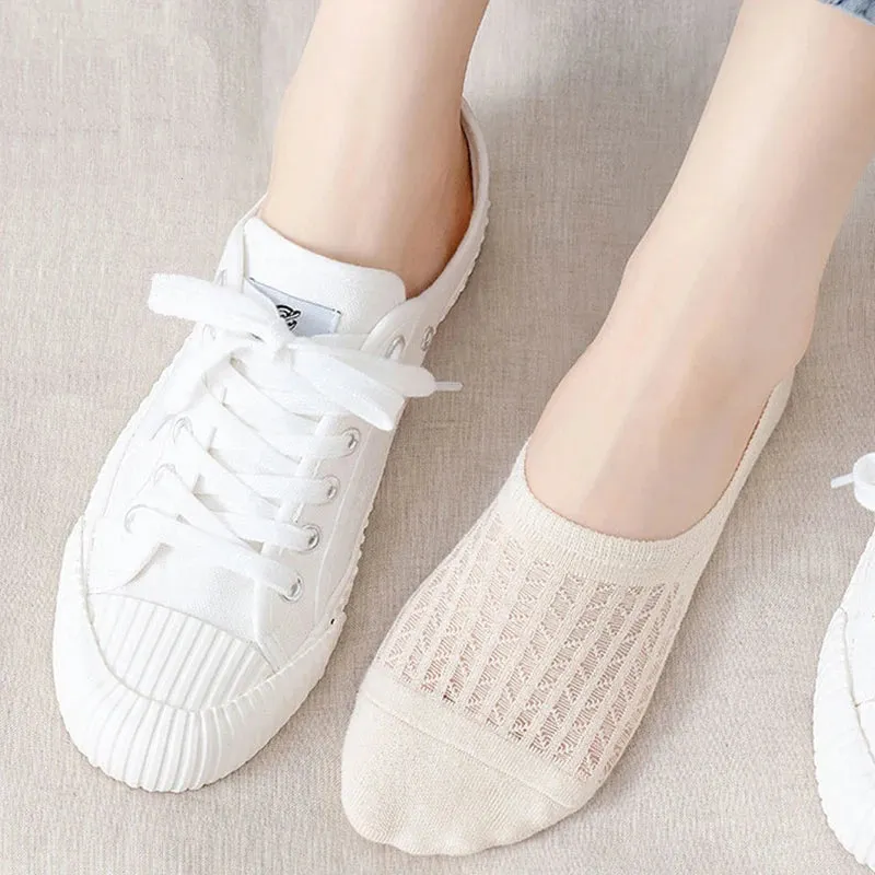 Breathable Silicone Non-slip Cotton Boat Socks