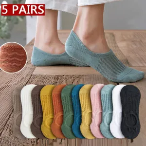 Breathable Silicone Non-slip Cotton Boat Socks