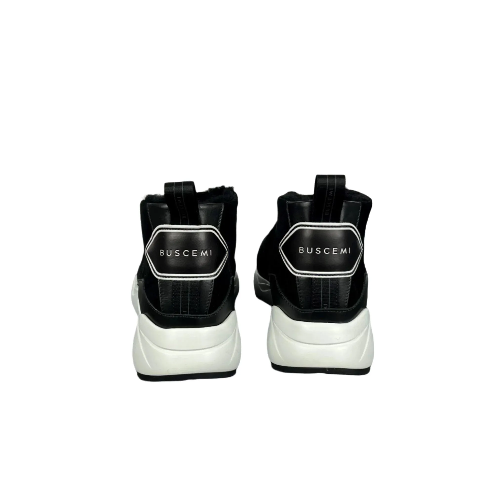 Buscemi Men's Sunset Fur Black Faux Fur Sneakers