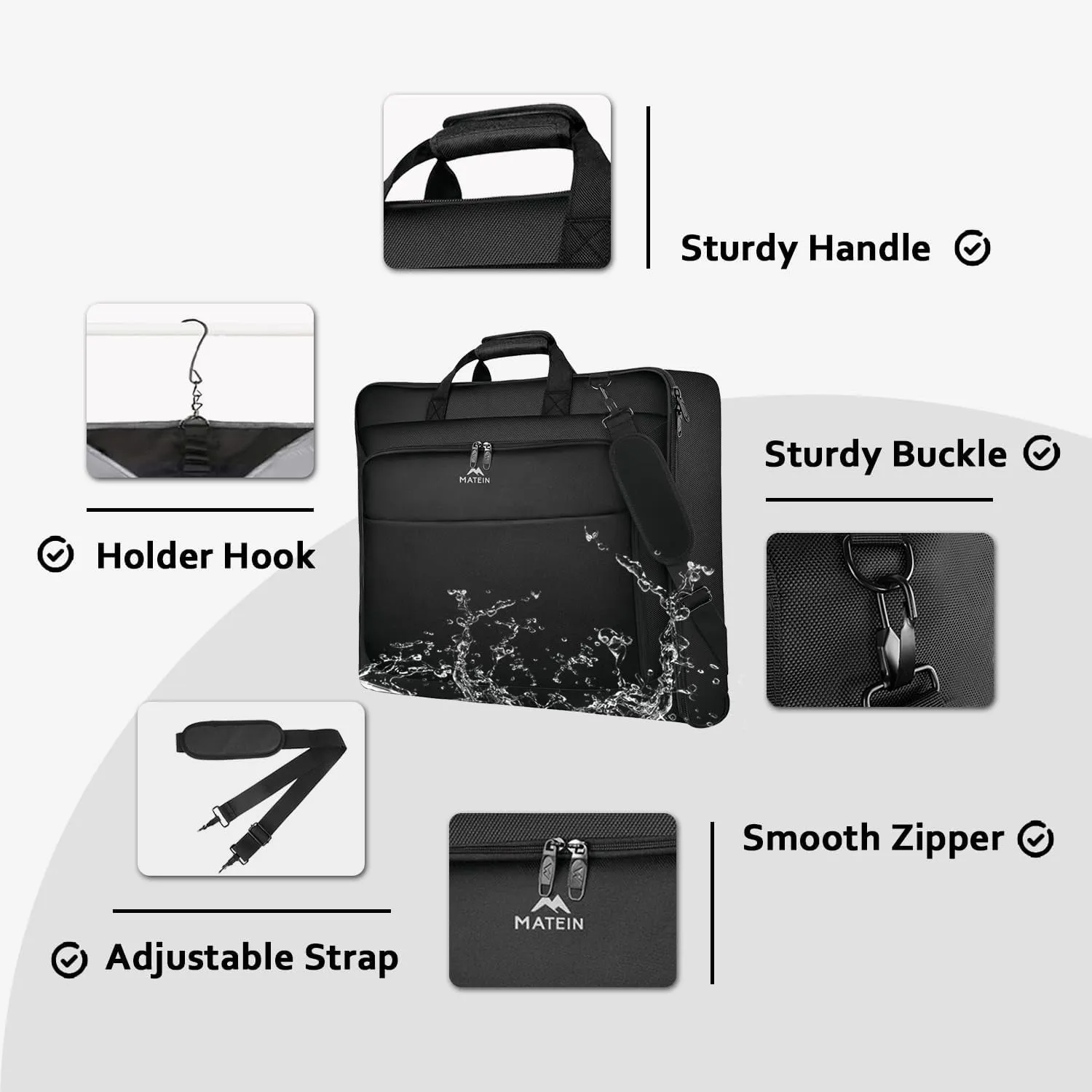 Business Travel Garment Bag Waterproof Hanging Suit Luggage Bag with Strap