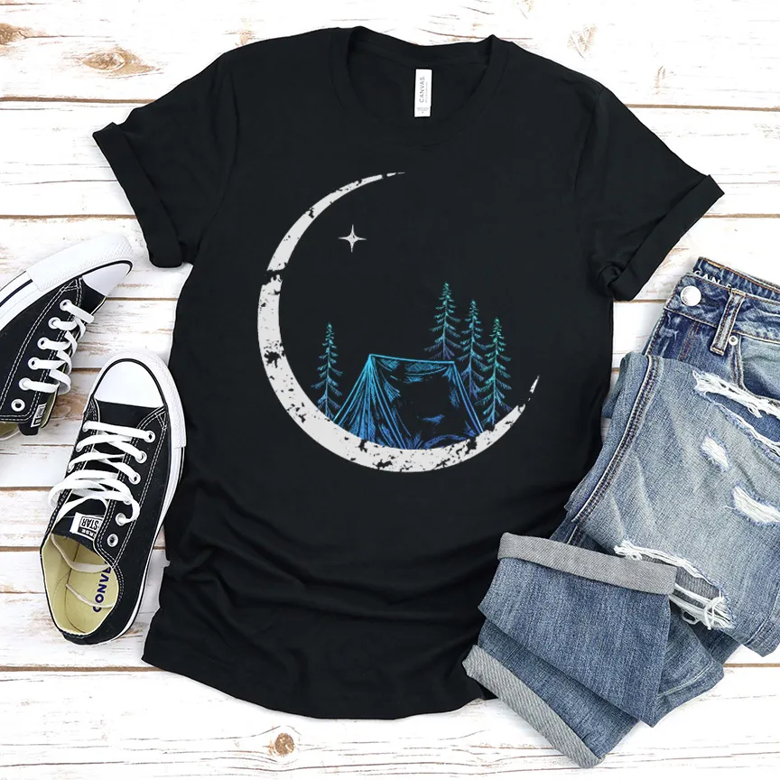 Camping Under the Moon - Unisex Tee