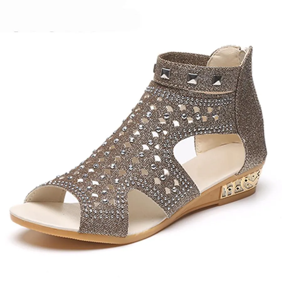 Casual Rome Summer Shoes Fashion Rivet Gladiator Wedges