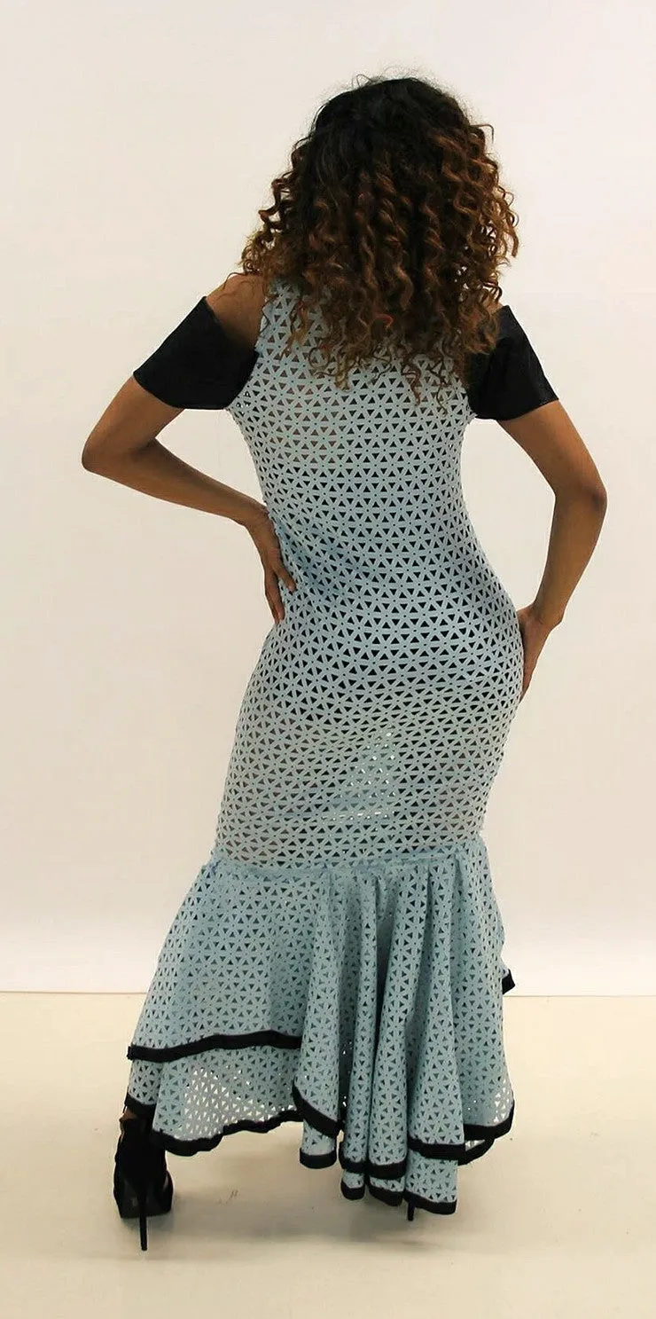 Chic Caribbean Sea Blue Mesh
