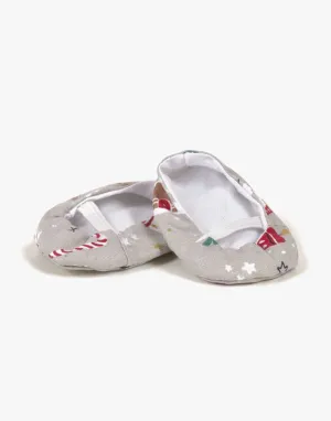 Christmas Cotton Ballerina Slippers