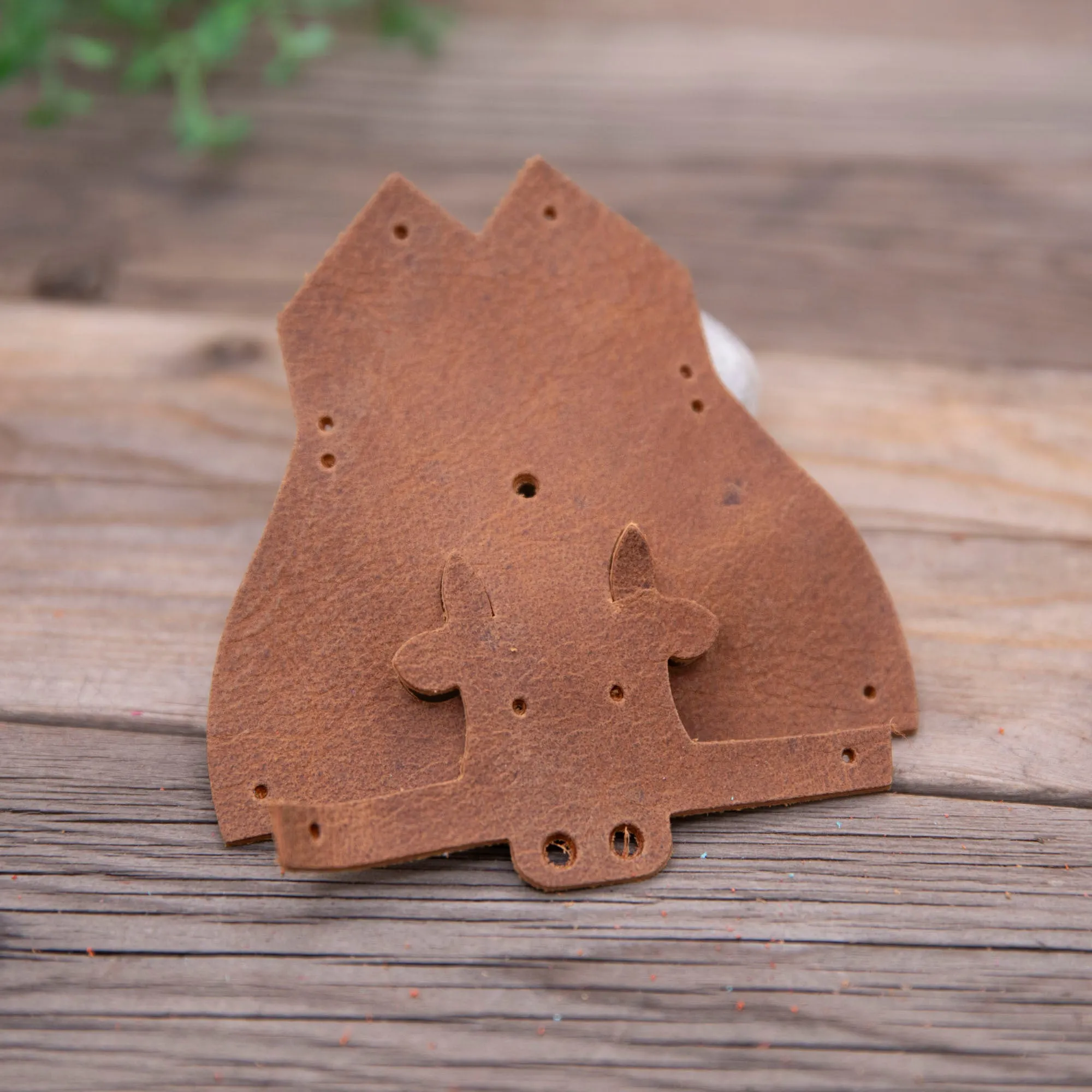 Cow Leather Animal Keychain Kits