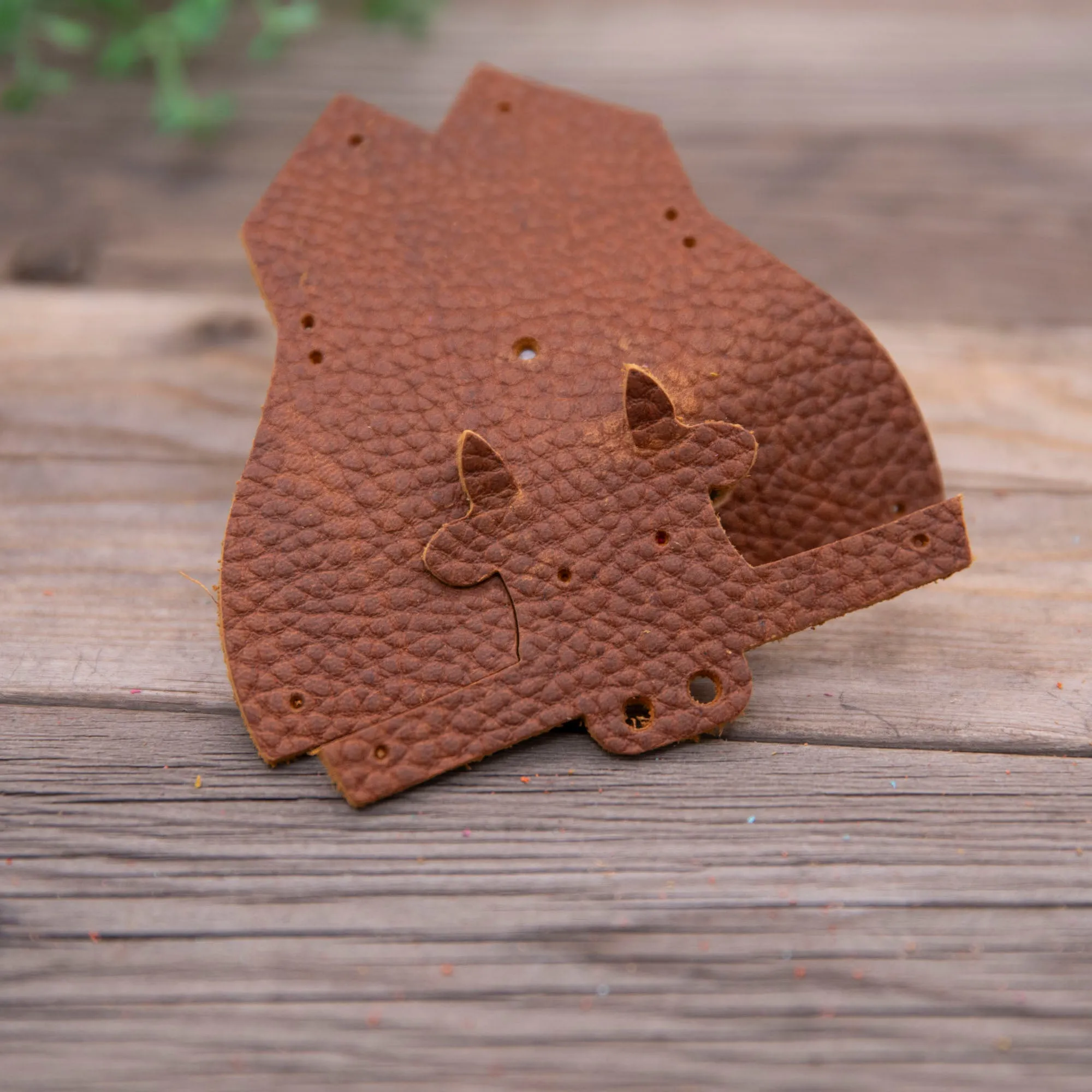 Cow Leather Animal Keychain Kits