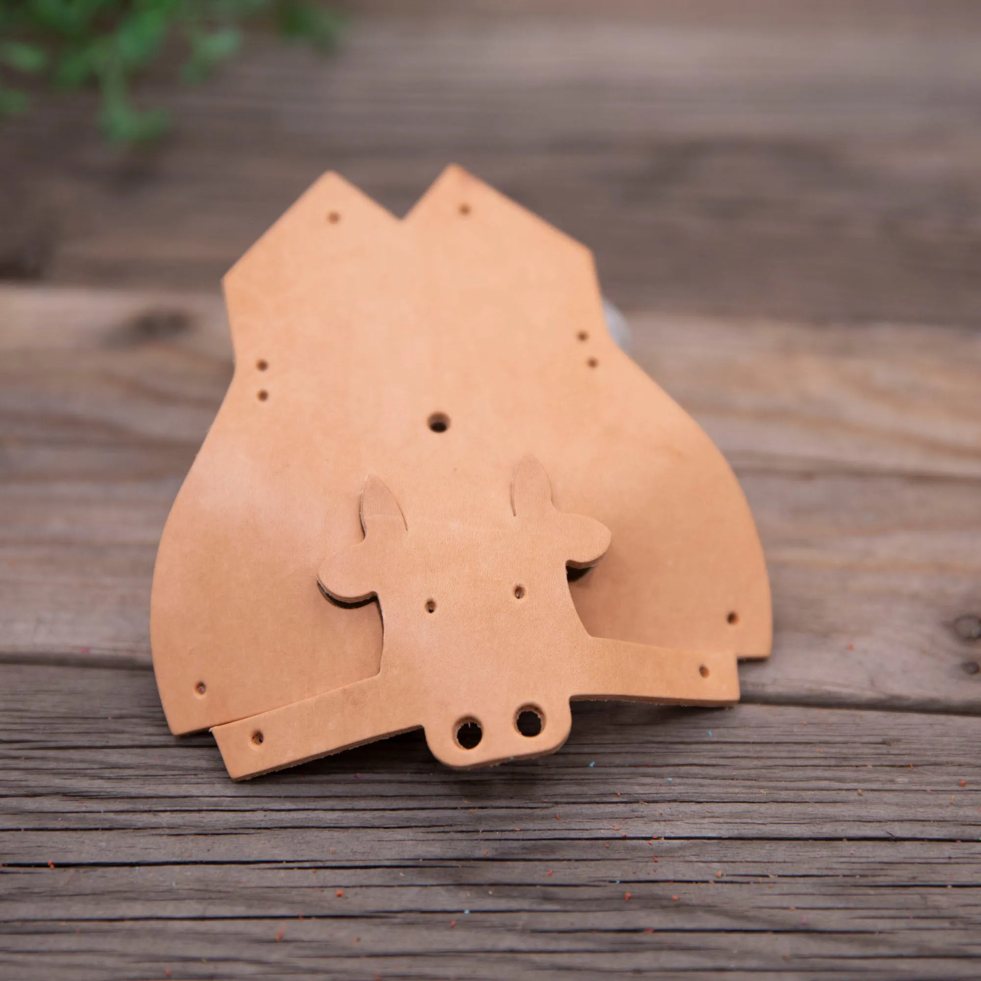 Cow Leather Animal Keychain Kits