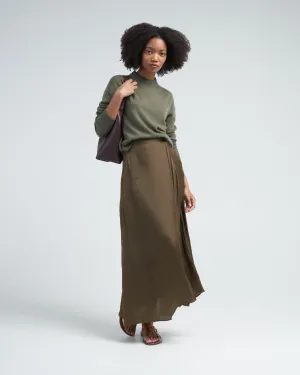 crewneck sweater - moss green