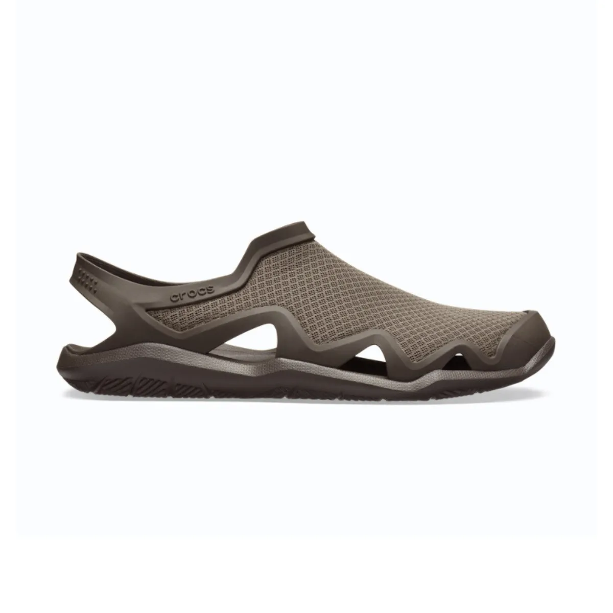 Crocs Swiftwater Mesh Wave Round Toe Sandals - BRN