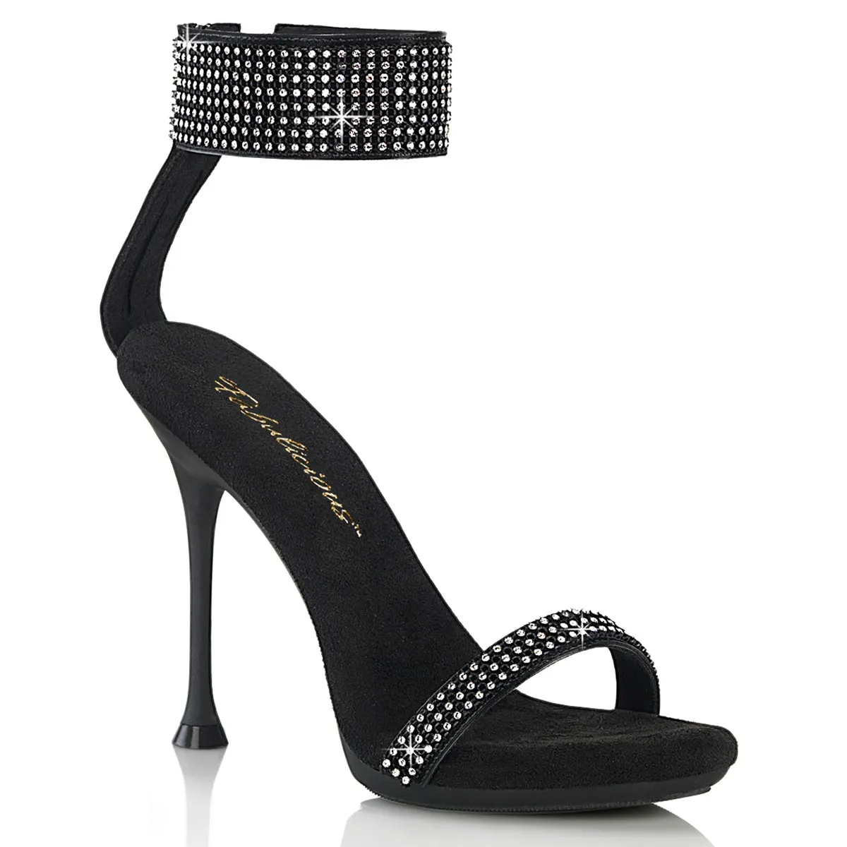 CUPID-440  Black Faux Leather-RS/Black