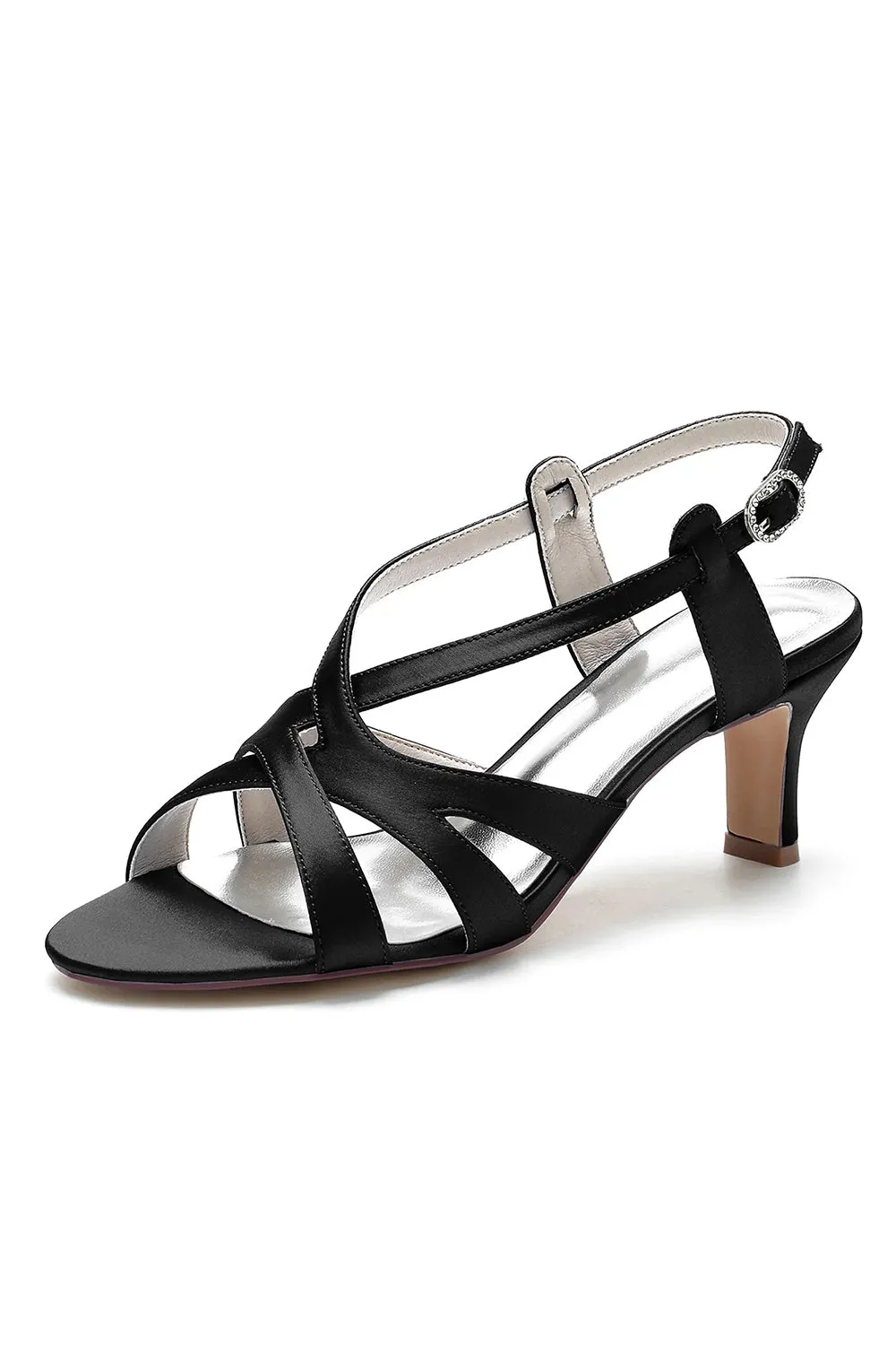 Cut-Out Asymmetrical Strappy Dressy Sandals