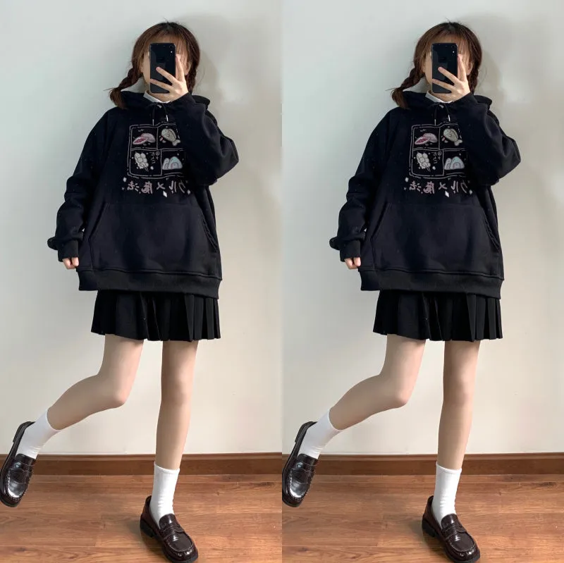 CUTE GOURMET PRINT LAZY HOODIE UB2826