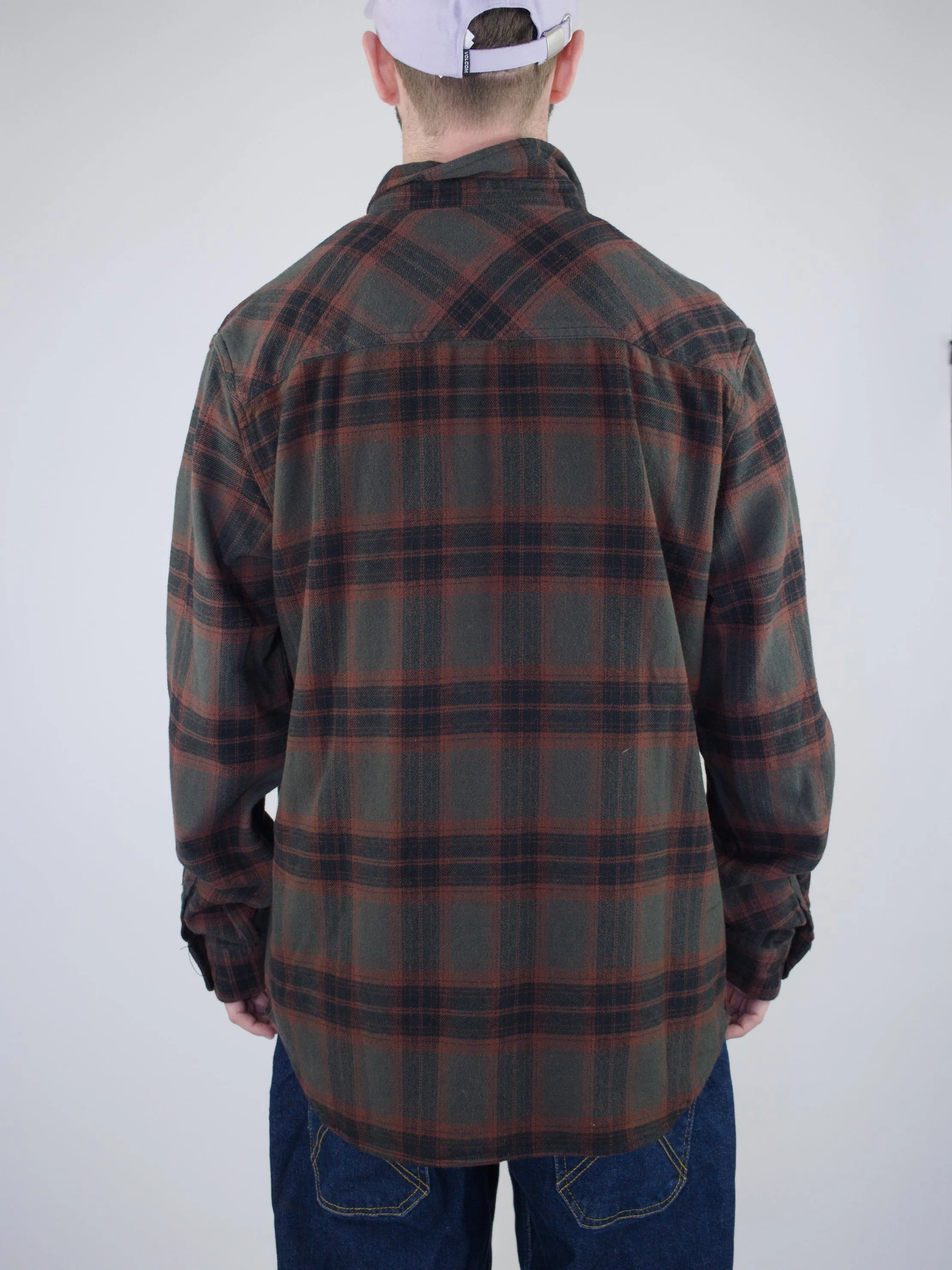Dc Shoes - Marshal Flannel Shirt - Heather Grey / Red