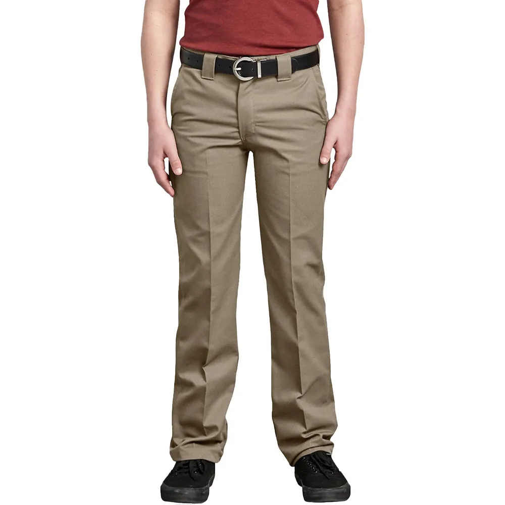 DICKIES BOYS 873 SLIM STRAIGHT PANT KHAKI