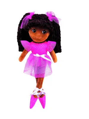 Elana Multicolor Ballerina Doll dark brown