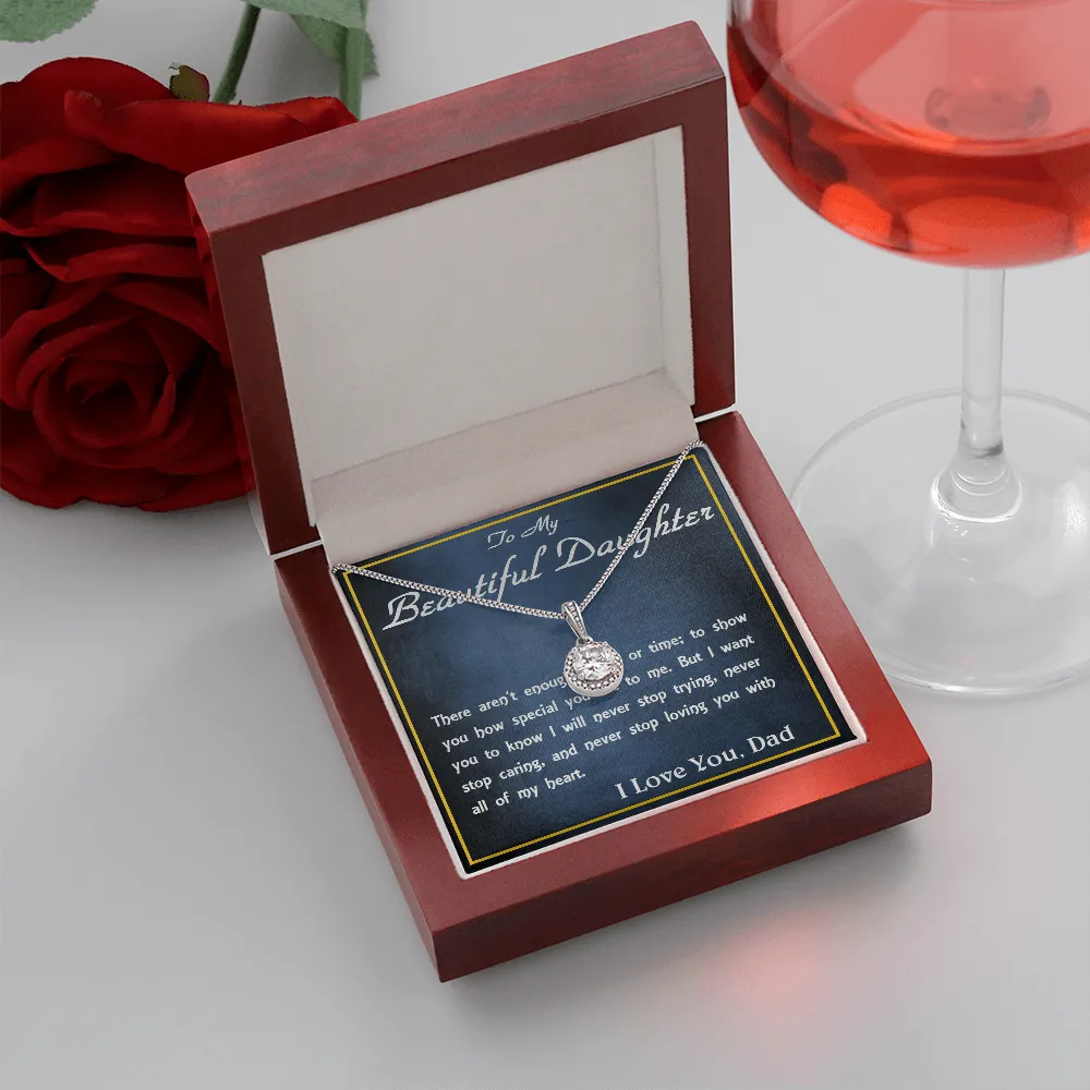 Eternal Hope Necklace,  From Dad, Daughter Necklace, for Christmas, Birthday, Custom Message Card