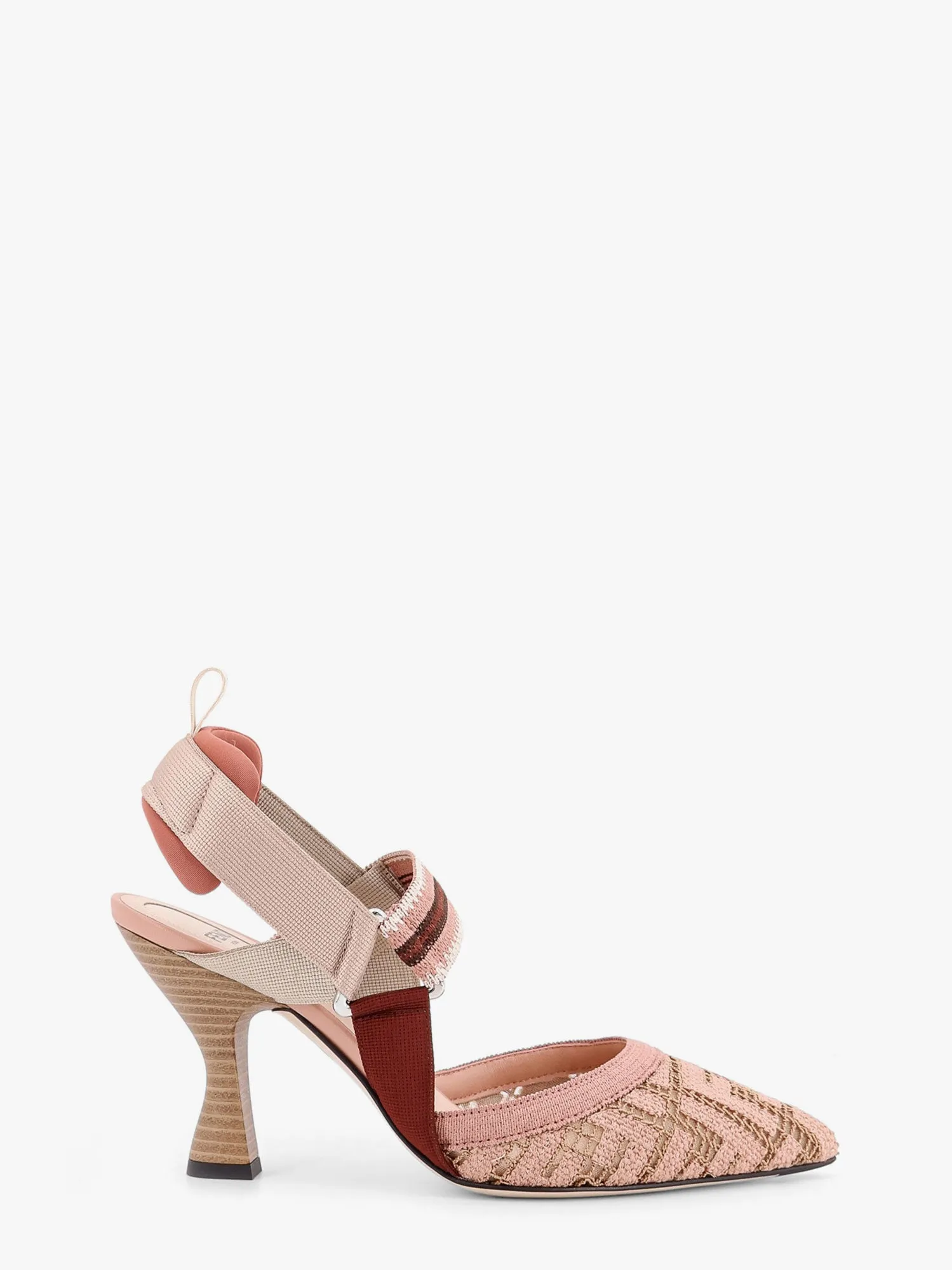 Fendi Colibrì Mesh Slingback With Ff Embroidery