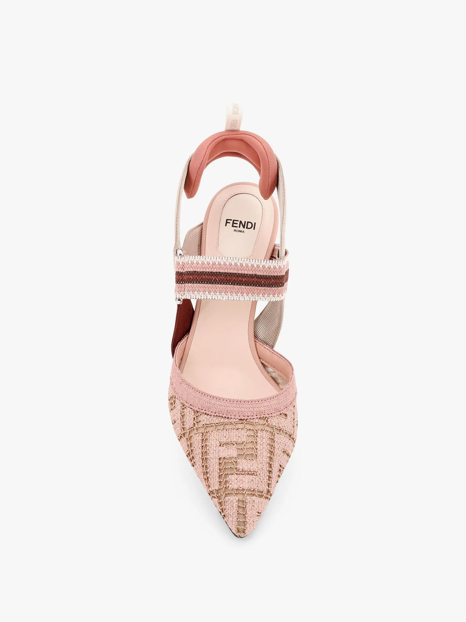 Fendi Colibrì Mesh Slingback With Ff Embroidery