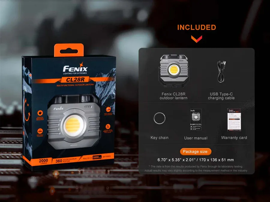 FENIX CL28R RECHARGEABLE LANTERN WITH COLOUR ADJUST