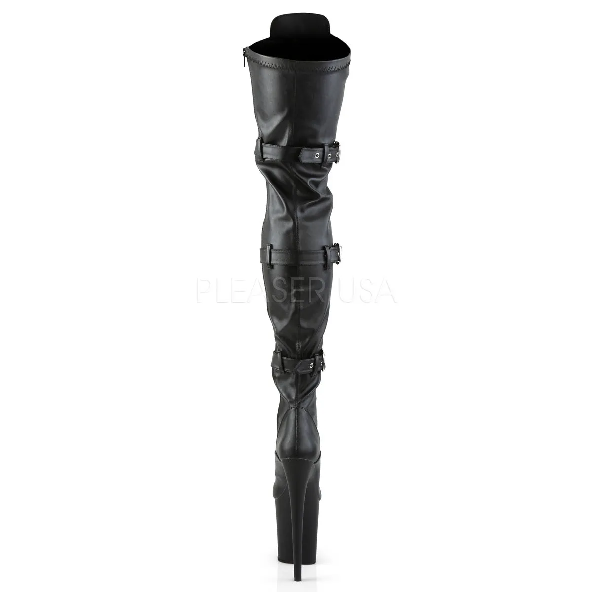 FLAMINGO-3028  Black Str Faux Leather/Black Matte