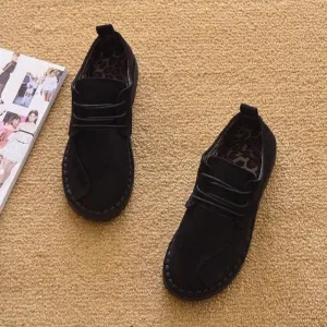 Flat Single Leopard Print Lazy Cotton Fisherman Shoes