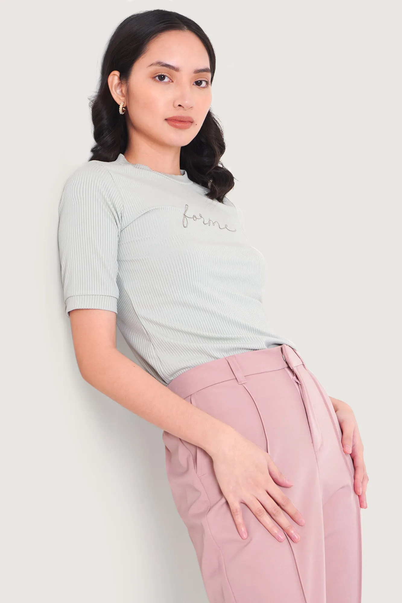 ForMe Ribbed Logo Tee