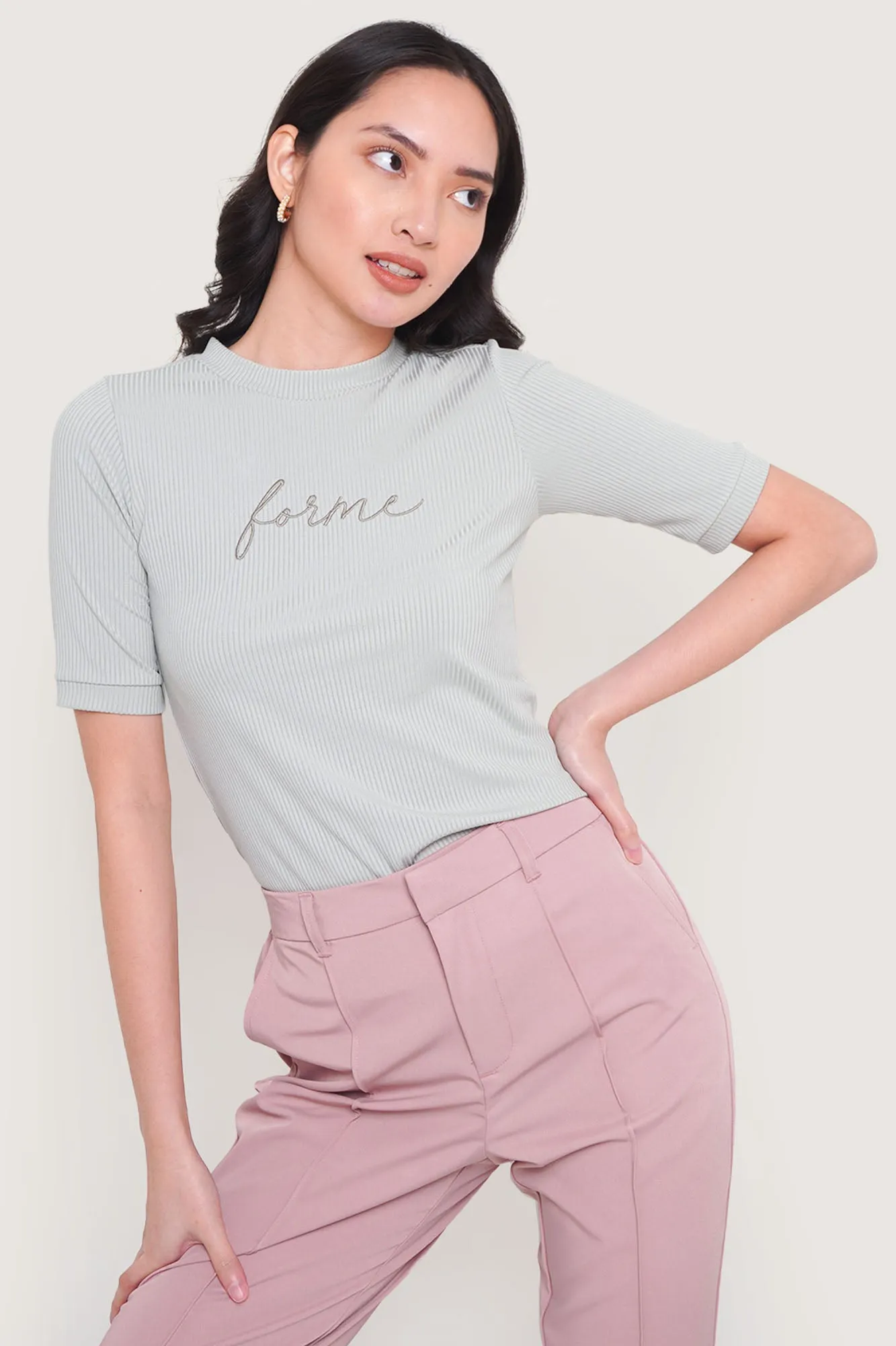 ForMe Ribbed Logo Tee
