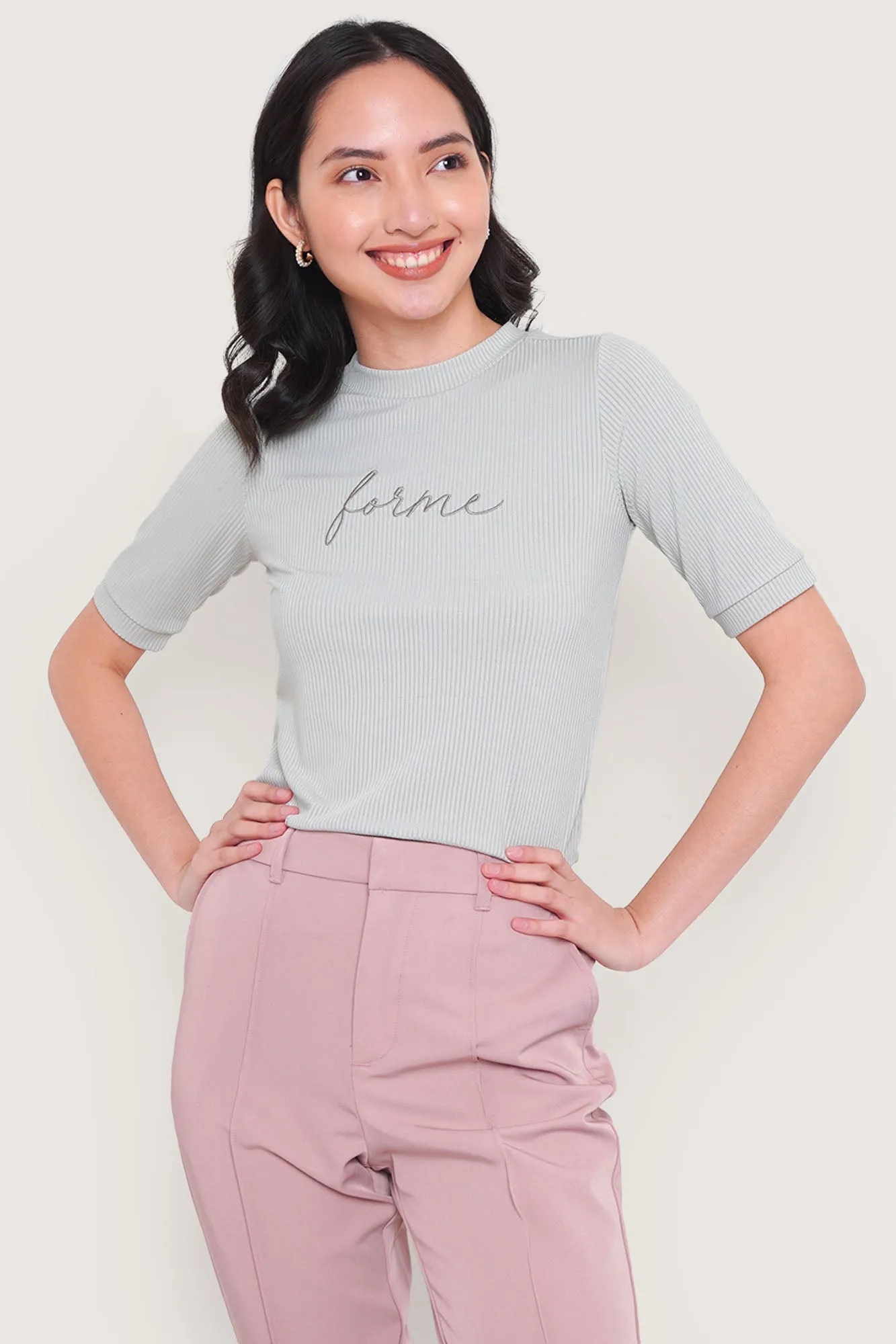 ForMe Ribbed Logo Tee