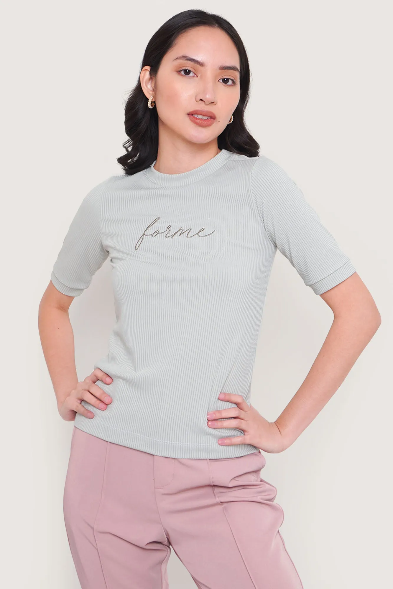 ForMe Ribbed Logo Tee