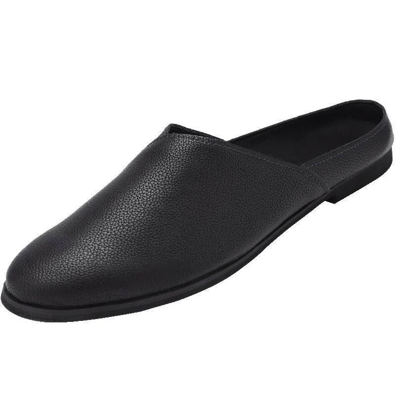 Four Seasons Wear Half-support Peas Shoes Men's Sandals Half-drag Lazy Shoes