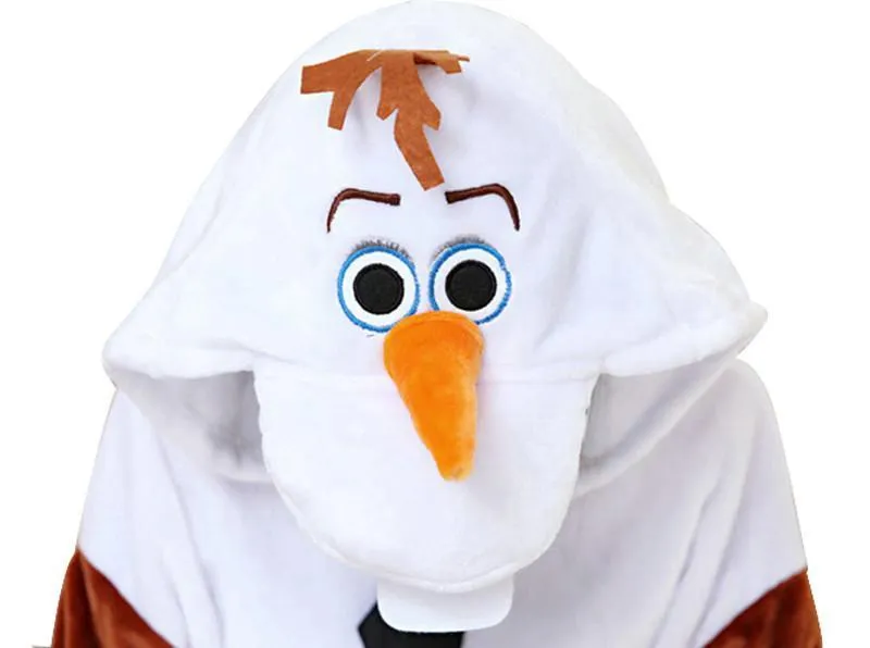 Frozen Olaf Snowman Adult Kigurumi Onesies Pajamas Costume