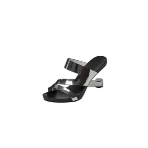 Genuine Leather Open Toe Slippers Ladies