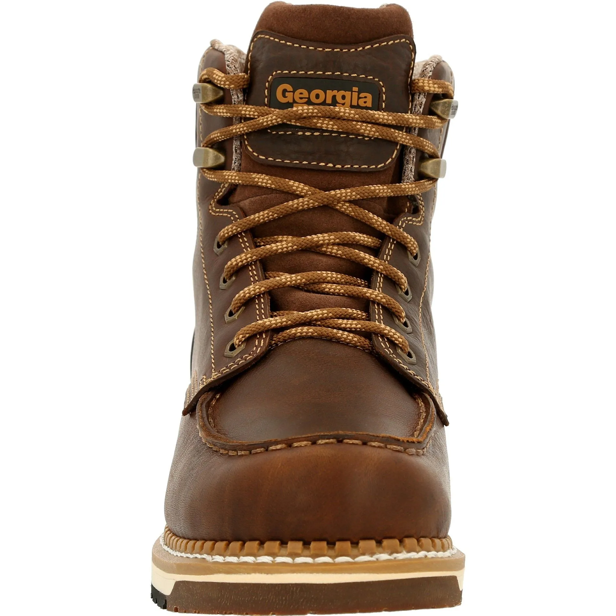 Georgia Men's AMP LT Wedge 6" Soft Toe Waterproof Work Boot - Brown - GB00429