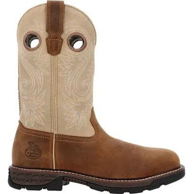Georgia Men's Carbo Tec FLX 11" Alloy Toe Western Work Boot -Brown- GB00670