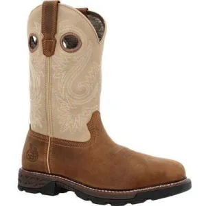 Georgia Men's Carbo Tec FLX 11" Alloy Toe Western Work Boot -Brown- GB00670
