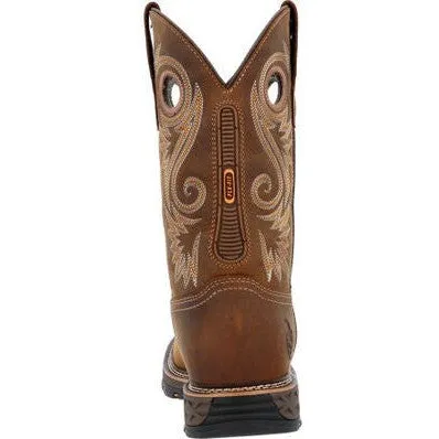 Georgia Men's Carbo Tec FLX 11" Soft Toe Waterproof Pull On Work Boot- Brown- GB00649