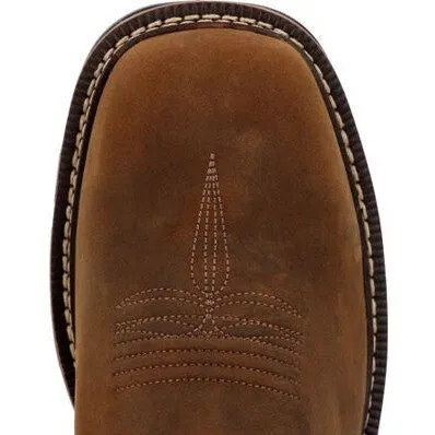 Georgia Men's Carbo Tec FLX 11" Soft Toe Waterproof Pull On Work Boot- Brown- GB00649